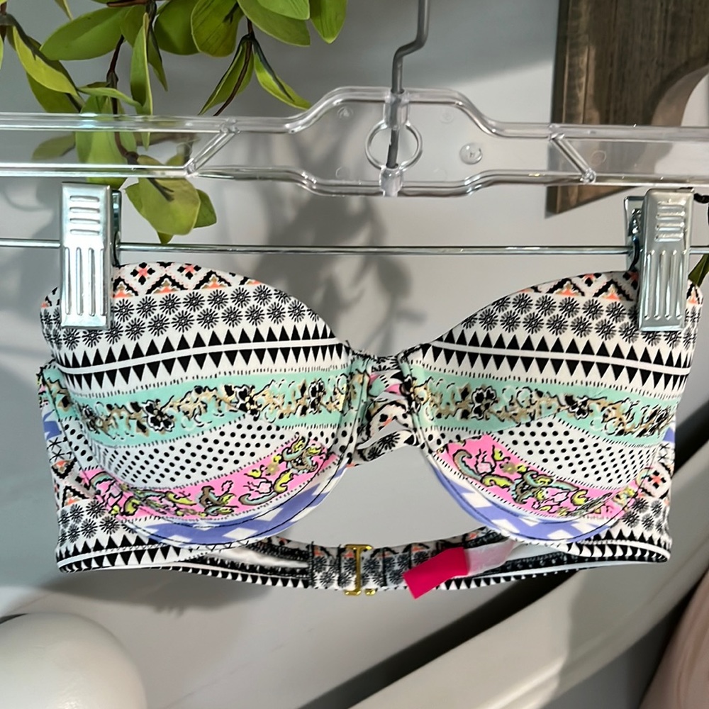Victoria Secret Bikini Swimsuit Strapless Top 32B Underwire
